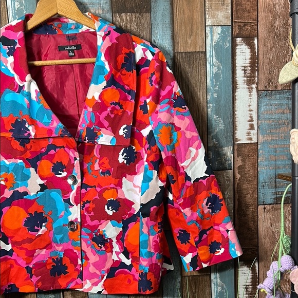Rafaella Large Floral Multicolor Jacket - Picture 4 of 14